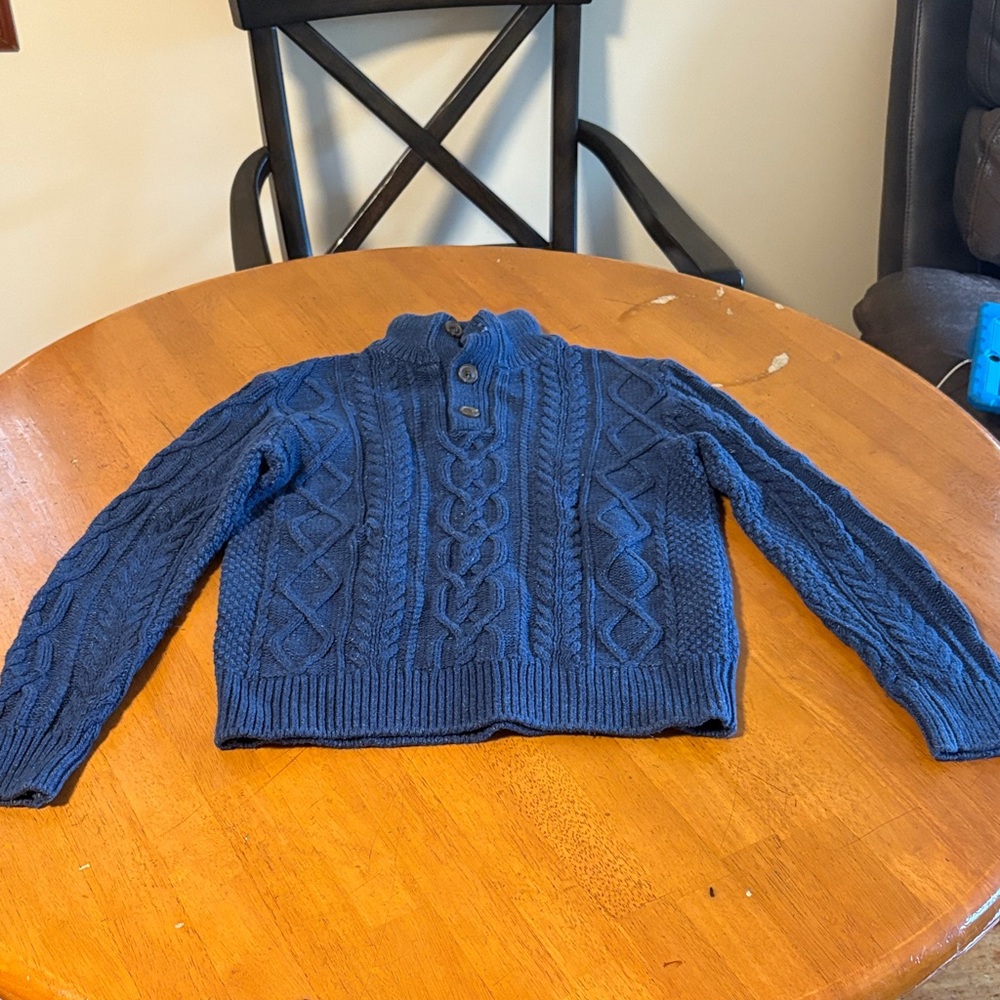 GAP Kids Blue Cable Knit Turtleneck Sweater